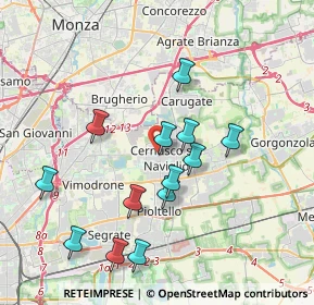 Mappa Via Nazario Sauro, 20063 Cernusco sul Naviglio MI, Italia (3.64846)