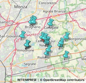 Mappa Via Nazario Sauro, 20063 Cernusco sul Naviglio MI, Italia (2.82889)