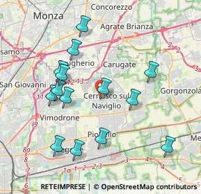 Mappa Via Nazario Sauro, 20063 Cernusco sul Naviglio MI, Italia (3.89714)
