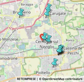 Mappa Via Nazario Sauro, 20063 Cernusco sul Naviglio MI, Italia (1.89182)