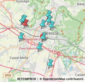 Mappa Via Sorelle Ambrosetti, 25125 Brescia BS, Italia (3.36818)