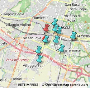 Mappa Via Sorelle Ambrosetti, 25125 Brescia BS, Italia (1.36182)