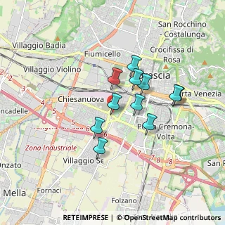 Mappa Via Sorelle Ambrosetti, 25125 Brescia BS, Italia (1.36182)