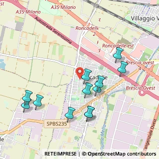 Mappa Via Vittorio Bachelet, 25030 Roncadelle BS, Italia (1.0375)