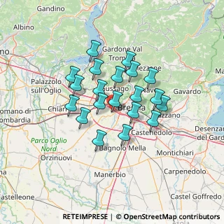 Mappa Via Vittorio Bachelet, 25030 Roncadelle BS, Italia (10.6125)