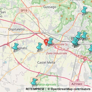 Mappa Via Vittorio Bachelet, 25030 Roncadelle BS, Italia (5.63636)