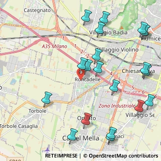 Mappa Via Vittorio Bachelet, 25030 Roncadelle BS, Italia (2.731)