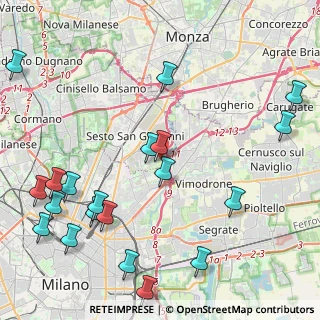 Mappa Via Molino Tuono, 20099 Sesto San Giovanni MI, Italia (5.5715)