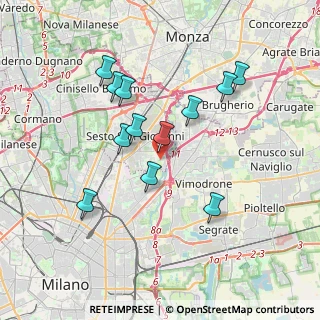 Mappa Via Molino Tuono, 20099 Sesto San Giovanni MI, Italia (3.36667)