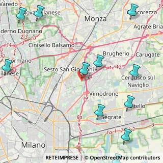 Mappa Via Molino Tuono, 20099 Sesto San Giovanni MI, Italia (6.24909)