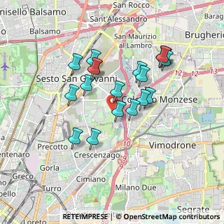 Mappa Via Molino Tuono, 20099 Sesto San Giovanni MI, Italia (1.58)