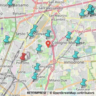 Mappa Via Molino Tuono, 20099 Sesto San Giovanni MI, Italia (3.08118)