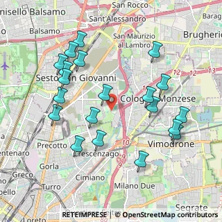 Mappa Via Molino Tuono, 20099 Sesto San Giovanni MI, Italia (2.082)