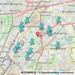 Mappa Via Molino Tuono, 20099 Sesto San Giovanni MI, Italia (2.09154)