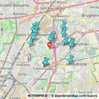 Mappa Via Molino Tuono, 20099 Sesto San Giovanni MI, Italia (1.598)