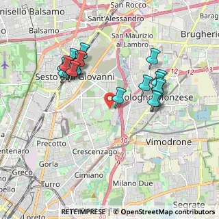 Mappa Via Molino Tuono, 20099 Sesto San Giovanni MI, Italia (1.849)