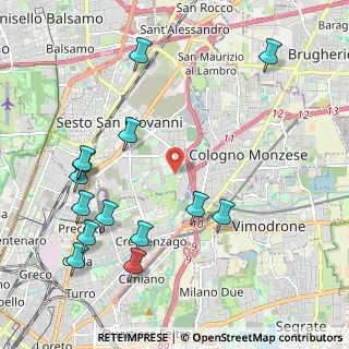 Mappa Via Molino Tuono, 20099 Sesto San Giovanni MI, Italia (2.45714)