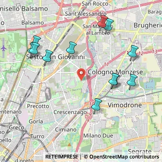 Mappa Via Molino Tuono, 20099 Sesto San Giovanni MI, Italia (2.3675)