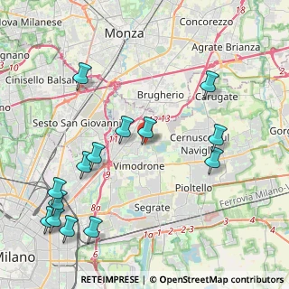 Mappa Via Guido Rossa, 20093 Cologno Monzese MI, Italia (5.07143)