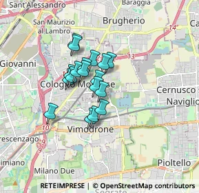 Mappa Via Guido Rossa, 20093 Cologno Monzese MI, Italia (1.12389)
