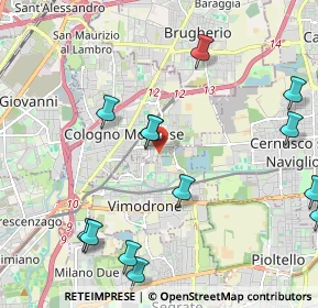 Mappa Via Guido Rossa, 20093 Cologno Monzese MI, Italia (2.54308)