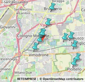 Mappa Via Guido Rossa, 20093 Cologno Monzese MI, Italia (1.90636)