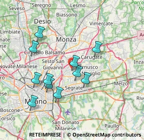 Mappa Via Guido Rossa, 20093 Cologno Monzese MI, Italia (6.87636)