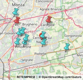 Mappa Via Carolina Balconi, 20063 Cernusco sul Naviglio MI, Italia (3.79182)