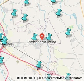 Mappa Via Vittorio Veneto, 36043 Camisano Vicentino VI, Italia (6.681)