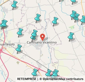 Mappa Via Vittorio Veneto, 36043 Camisano Vicentino VI, Italia (6.1115)