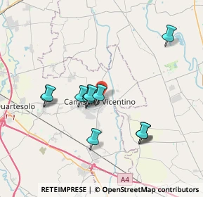 Mappa Via Vittorio Veneto, 36043 Camisano Vicentino VI, Italia (3.2875)