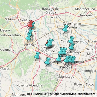 Mappa Via Vittorio Veneto, 36043 Camisano Vicentino VI, Italia (12.87111)