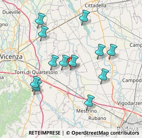 Mappa Via Vittorio Veneto, 36043 Camisano Vicentino VI, Italia (7.33167)