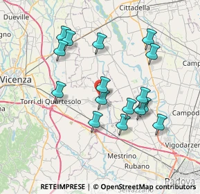 Mappa Piazza del Vicariato Civile, 36043 Camisano Vicentino VI, Italia (6.93688)