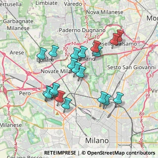 Mappa Via L. Modignani Via Comasina, 20161 Milano MI, Italia (3.333)