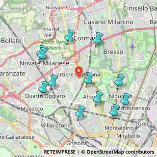 Mappa Via L. Modignani Via Comasina, 20161 Milano MI, Italia (2.10167)