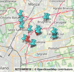 Mappa Via Dottor Carrobbio, 20093 Cologno Monzese MI, Italia (2.83611)