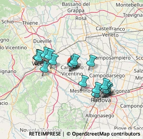 Mappa Via S. Pertini, 36043 Camisano Vicentino VI, Italia (12.46316)