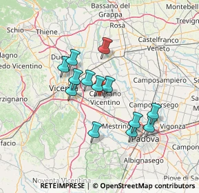 Mappa Viale Caduti Senza Croce, 36043 Camisano vicentino VI, Italia (11.44385)
