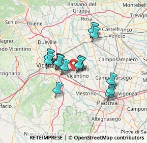 Mappa Viale Caduti Senza Croce, 36043 Camisano vicentino VI, Italia (10.2455)