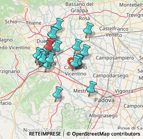 Mappa Viale Caduti Senza Croce, 36043 Camisano vicentino VI, Italia (11.09)