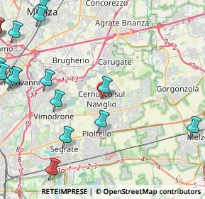 Mappa Via Tizzoni, 20063 Cernusco sul Naviglio MI, Italia (6.40938)