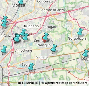 Mappa Via Tizzoni, 20063 Cernusco sul Naviglio MI, Italia (5.85118)