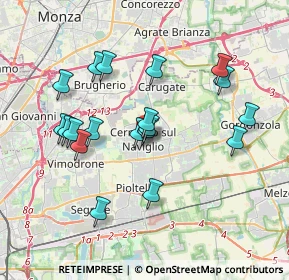 Mappa Via Tizzoni, 20063 Cernusco sul Naviglio MI, Italia (3.48684)