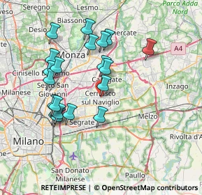 Mappa Via Tizzoni, 20063 Cernusco sul Naviglio MI, Italia (7.1515)
