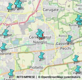 Mappa Via Caio Asinio, 20063 Cernusco sul Naviglio MI, Italia (3.21667)