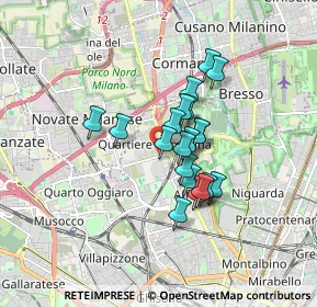 Mappa Via Santuario del Sacro Cuore, 20161 Milano MI, Italia (1.195)