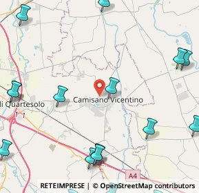 Mappa Via Aldo Moro, 36043 Camisano vicentino VI, Italia (6.8955)