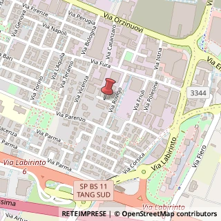 Mappa Via Rovigo,  18, 25125 Brescia, Brescia (Lombardia)
