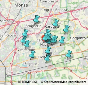 Mappa Via Mosè Bianchi, 20063 Cernusco sul Naviglio MI, Italia (2.564)